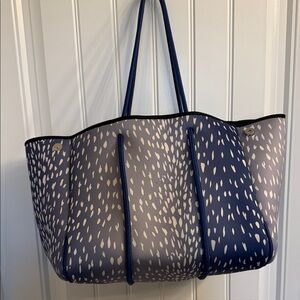 Extra large Blue Fawn Neoprene Tote Bag